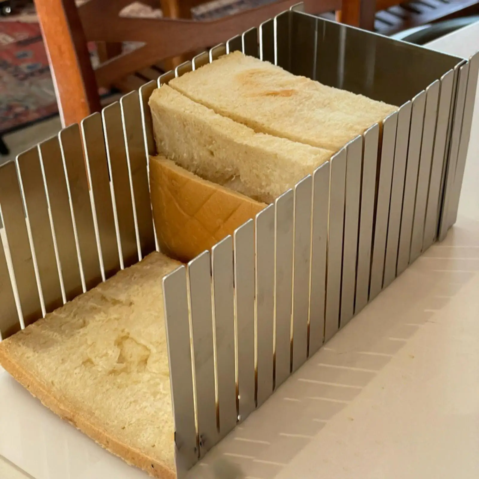Kitchen Gadgets Guide - Roestvrijstalen broodsnijder Keukengadget Bakgereedschap Snijgids Broodsnijgids