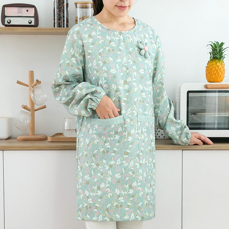 Kitchen Gadgets For Women - Dames katoenen schort met lange mouwen,
