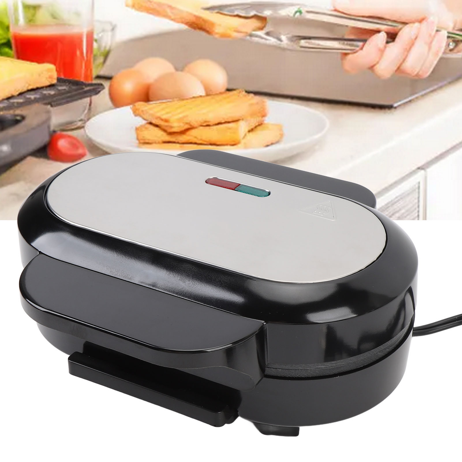 Breakfast Sandwich Maker - Elektrische hamburgergrill met antiaanbaklaag - Ontbijtmachine