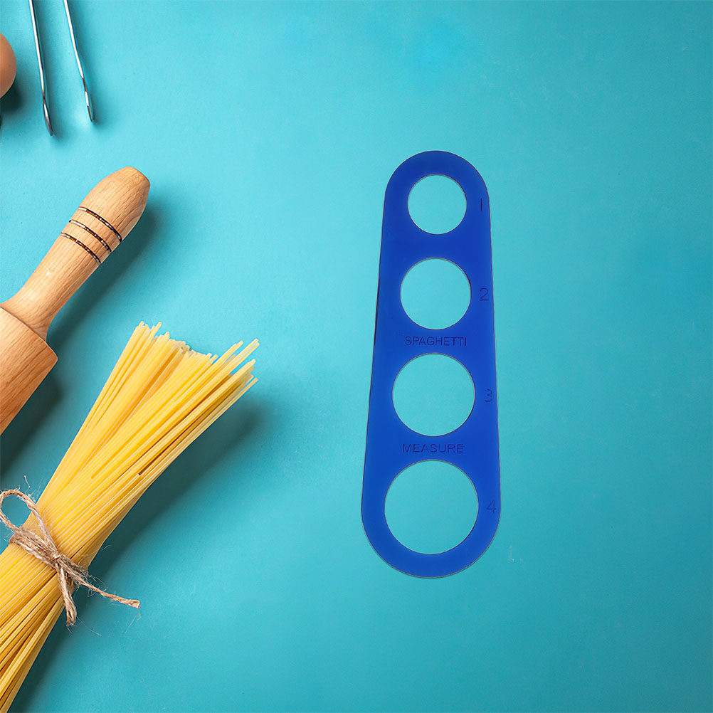 Kitchen Gadgets Guide - 2 stuks roestvrijstalen spaghettimeter, 4-gaats pastameter,