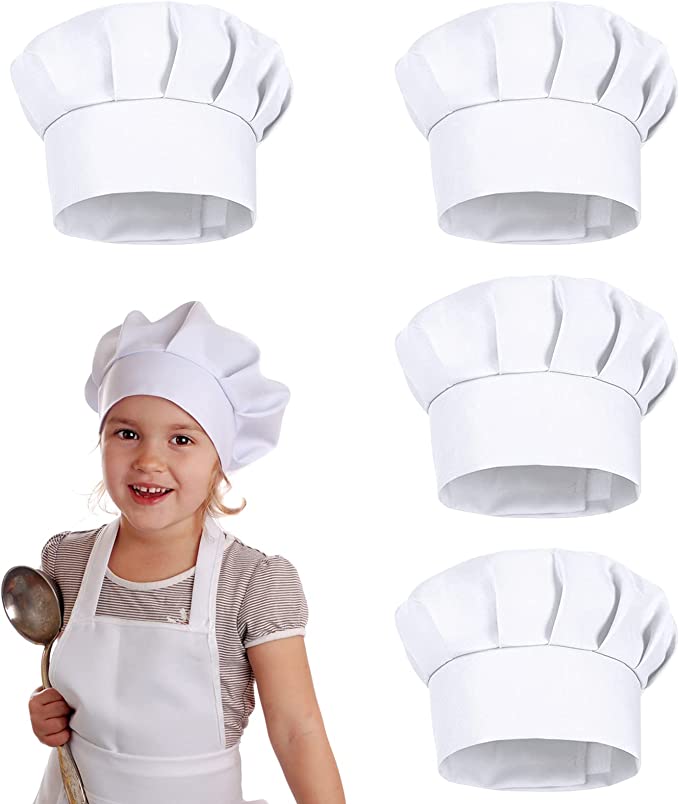 Kitchen Gadgets Pakistan - 4 stuks witte party petjes kinderkokmuts