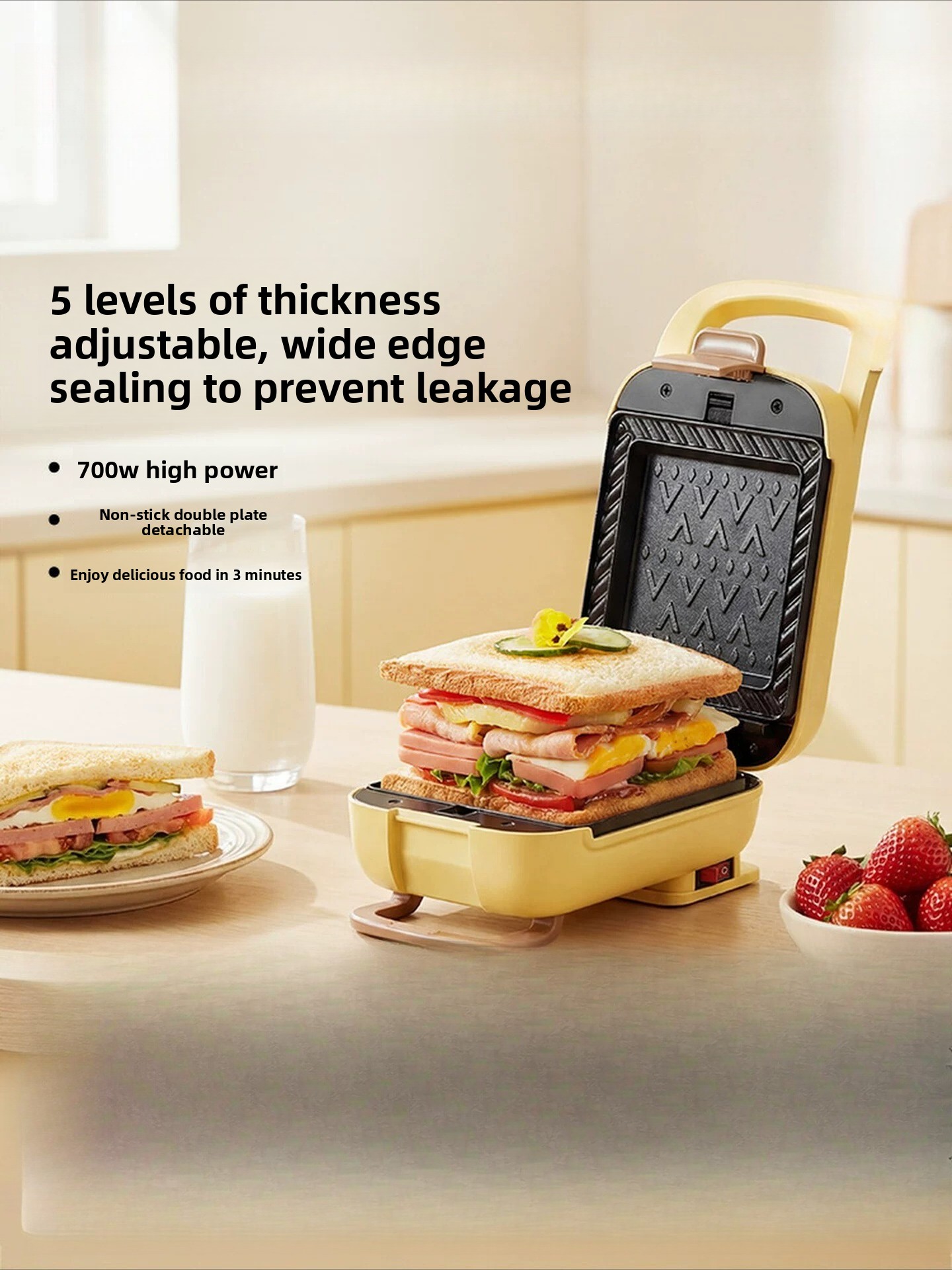 Huishoudelijke verdikte hete p - Breakfast Sandwich Maker recensie en prijs