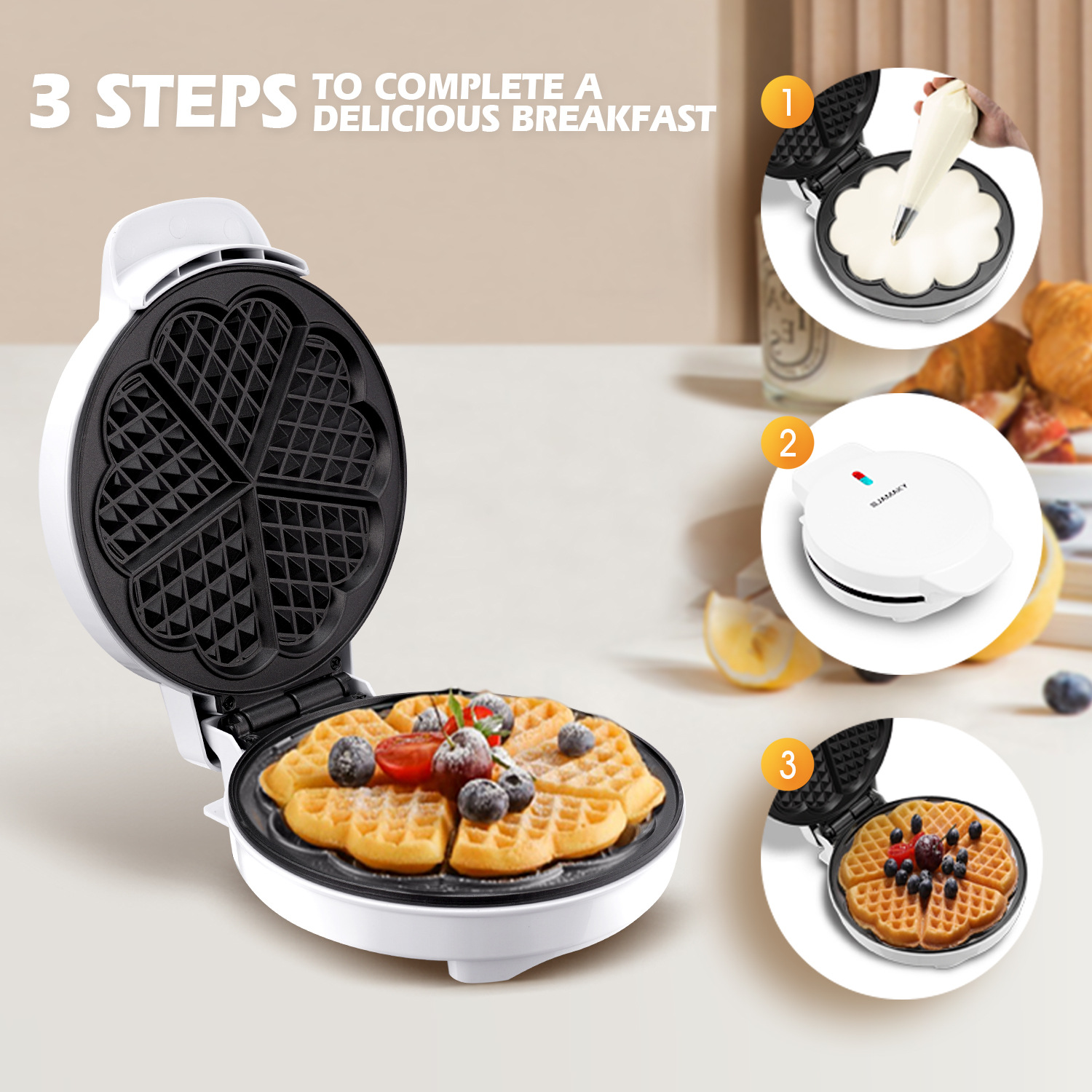 Ontbijt Wafel Mallen Ei Taart  - Breakfast Sandwich Maker recensie en prijs