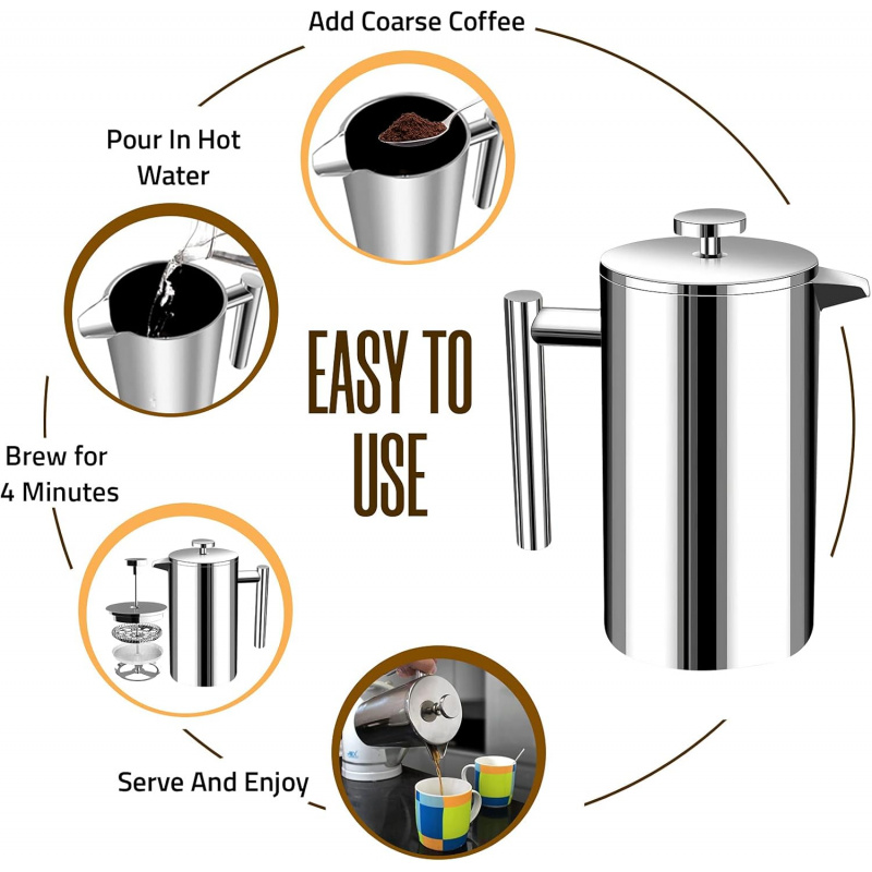 304 roestvrij staal Franse per - French Press Coffee Maker recensie en prijs