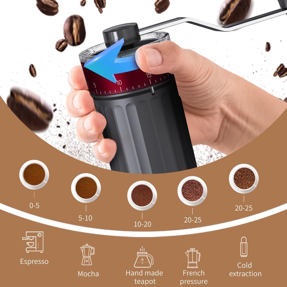 Handmatige koffiemolen met 40  - French Press Coffee Maker recensie en prijs
