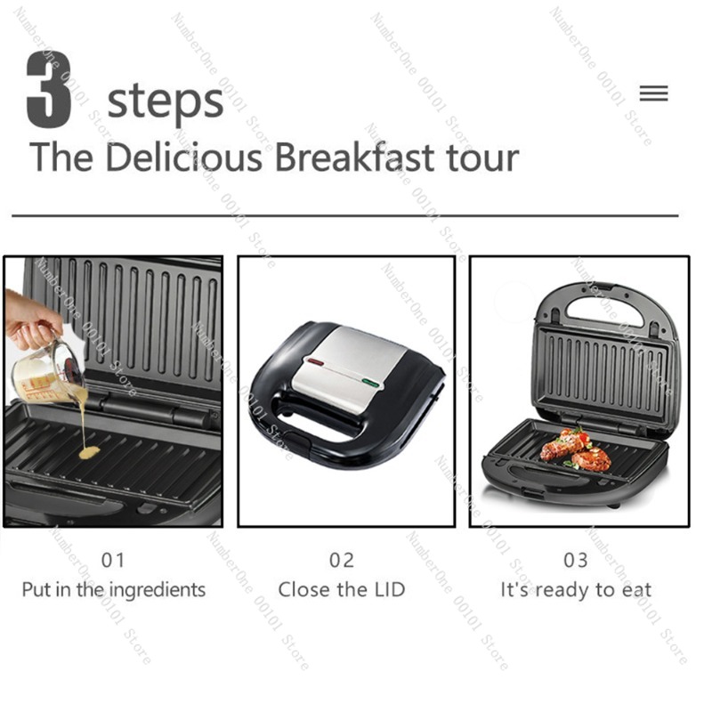 110V 8-in-1 sandwich-, donut-, - Breakfast Sandwich Maker recensie en prijs